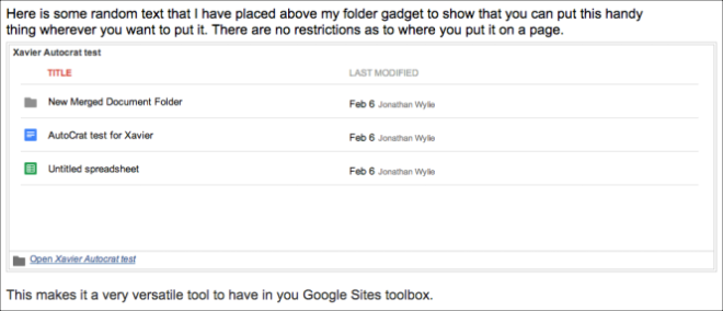 text around google folder